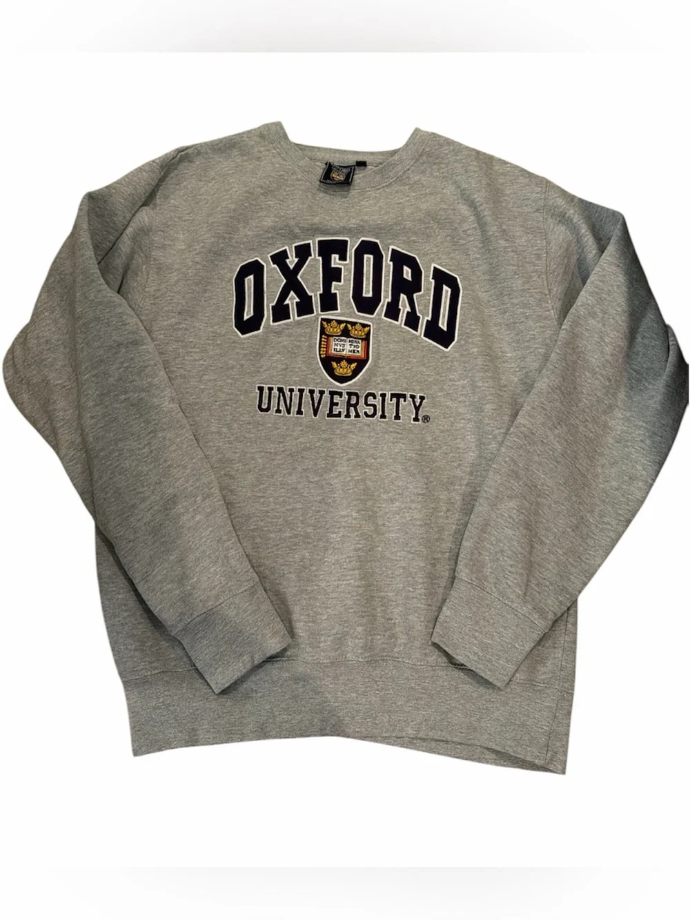 Russell Athletic Grey Oxford University Crewneck Sweatshirt